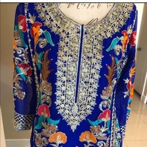 Maria B embroidered master replica. Blue